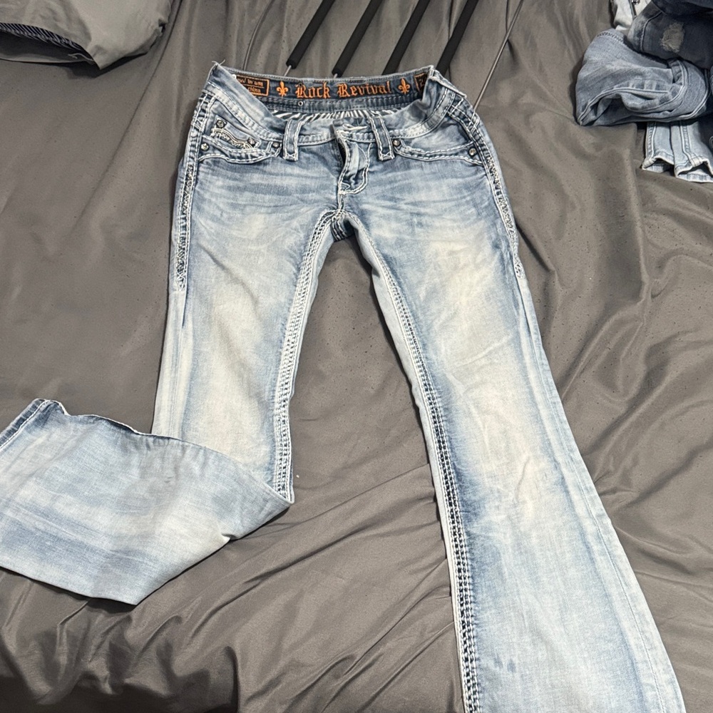 Rock Revival Women's Faded Blue Boot Cut Jeans